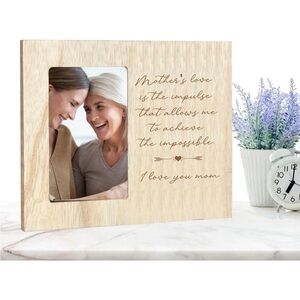Wooden Rustic Vintage Photo Frame Personalized For Mom Gift For Moms